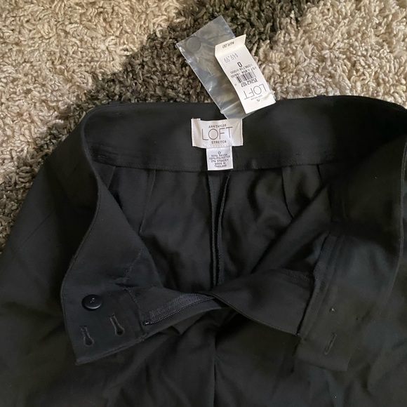 Loft ann taylor black stretch dress pants size 0 - Picture 3 of 6